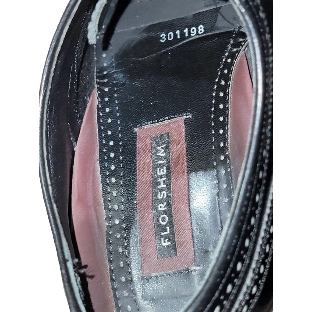 Florsheim Men's Lexington‎ Oxford Wingtip Brogue Dress Shoe Black Sz 9.5 3E